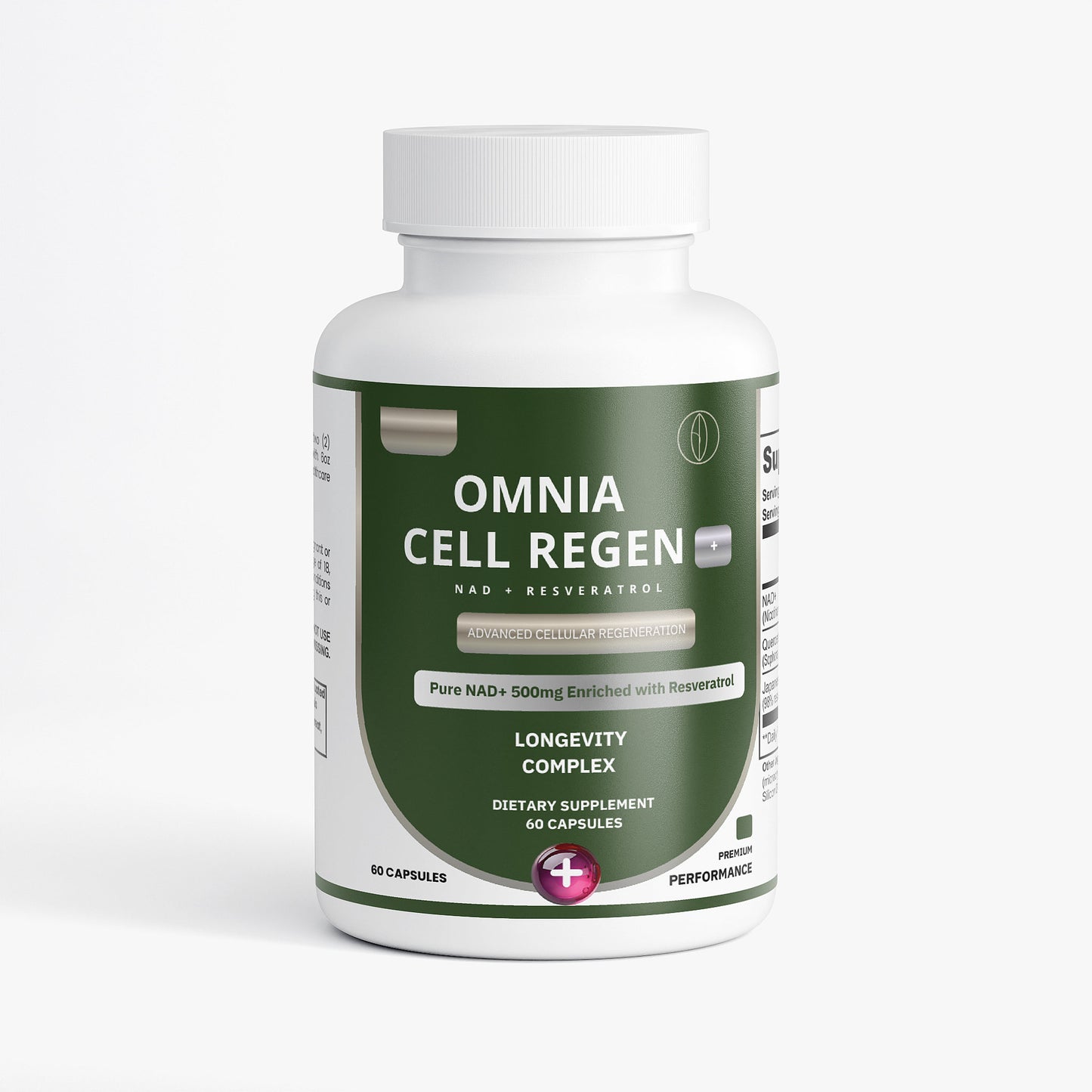 OMNIA Cell Regen - NAD+ con Resveratrol y Quercetina.