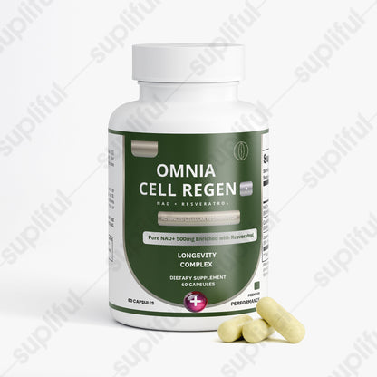 OMNIA Cell Regen - NAD+ con Resveratrol y Quercetina.