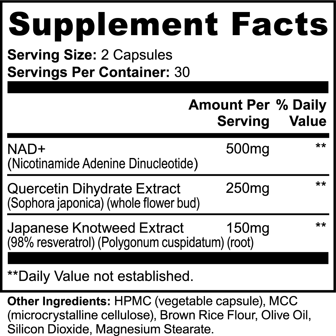 OMNIA Cell Regen - NAD+ con Resveratrol y Quercetina.